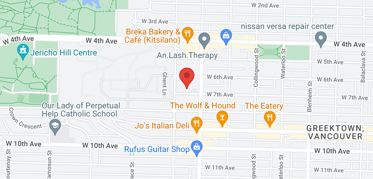 map of 120 3769 W 7TH AVENUE